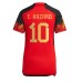 Günstige Belgien Eden Hazard #10 Heim Fussballtrikot Damen WM 2022 Kurzarm